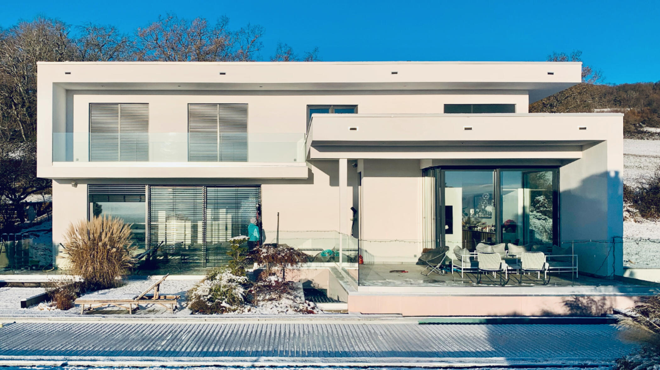 Nettoyage de vitres en hauteur chez un particulier